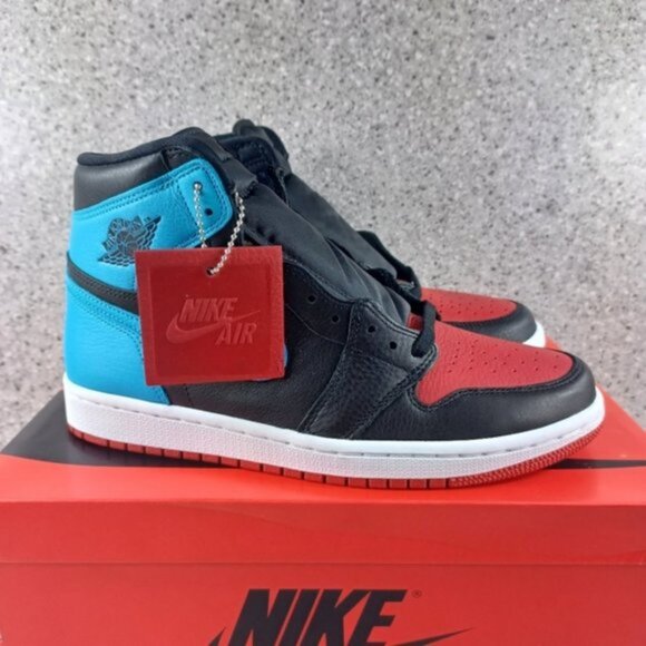 Nike Air Jordan 1 High OG UNC to Chicago Sneakers Women's Size 9 Men's 7 Shoes - Picture 4 of 12